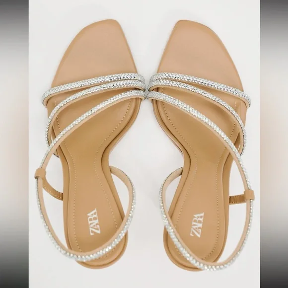 Zara limited edition rhinestone strap heels - Picture 5 of 6